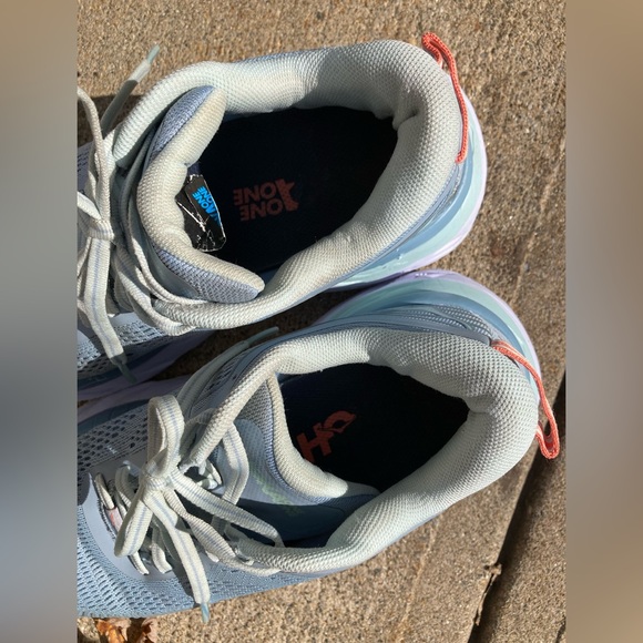 Hoka One One W Bondi 7 Blue Fog Running Shoe Sneaker Women’s Size 6 - Picture 14 of 16